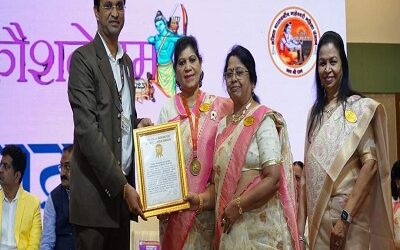 Akhil Bharatvarshiya Maheshwari Mahila Sangathan created a world record by organizing the maximum number of yoga training camps.