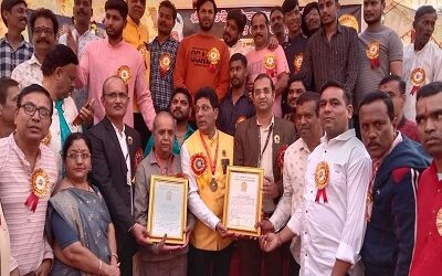 The buffet banquet and Bharat Darshan exhibition organized at the famous Chhatreshwari Chamunda Mata Temple of Ujjain was recorded in the Golden Book of World Records.