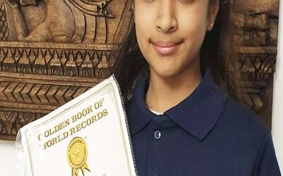 Little Samridhi created a world record by doing 100 yoga postures in a small box, her name was registered in the Golden Book of World Records