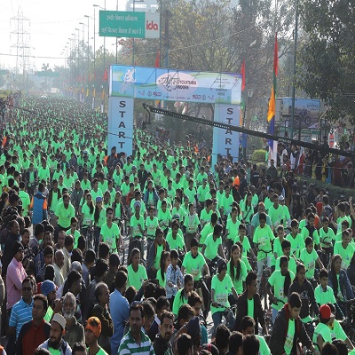 Saksham Cyclothon event held in Indore registered in Golden Book of World Records