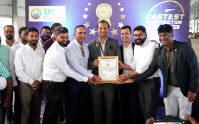 EPACK Prefab enters in the Golden Book of World Records for fastest erection of pre engineered building in record time of 150 hours